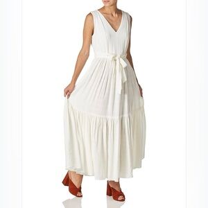 Calvin Klein Womens Sleeveless Tiered Maxi Dress Flounce Skirt Fit‎ & Flare Maxi